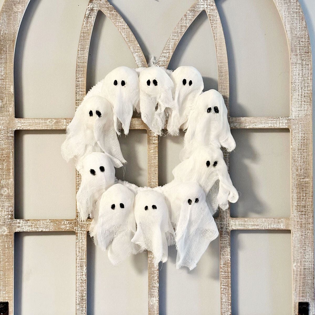 Image for How to Make a DIY Halloween Ghost Wreath (Pottery Barn Dupe)