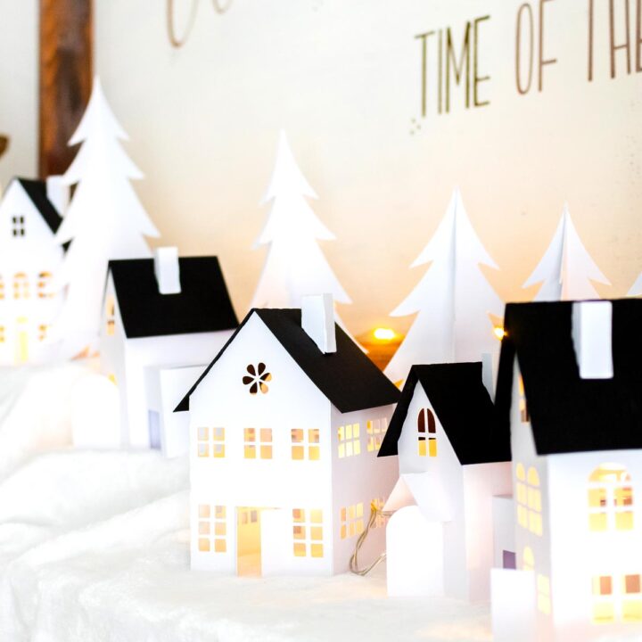 Image for DIY Paper Christmas Village (+ Free Cut Files)