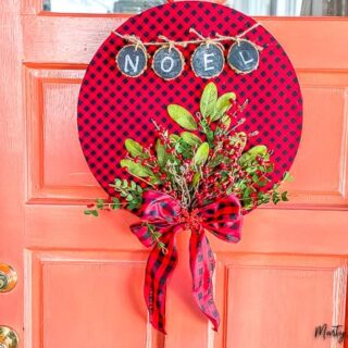 Image for DIY Buffalo Plaid Christmas Hoop Wreath