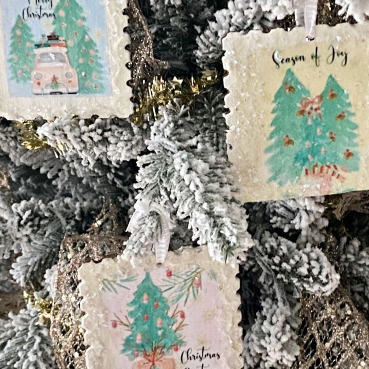 Image for How To Decoupage Christmas Ornaments With Free Printables