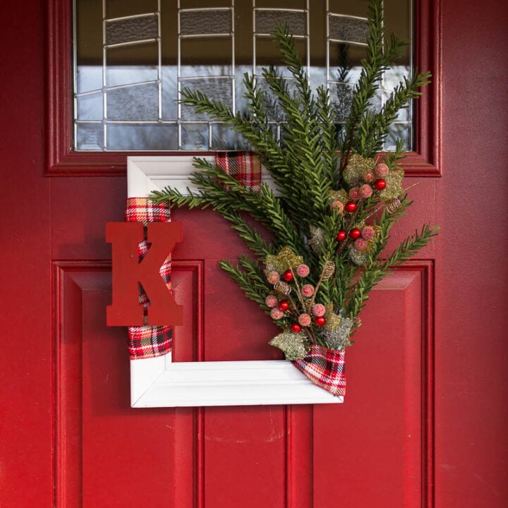 Image for Framed Monogram Winter Wreath