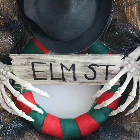 Image for How To Make A DIY Freddy Krueger Halloween Wreath From Dollar Store
