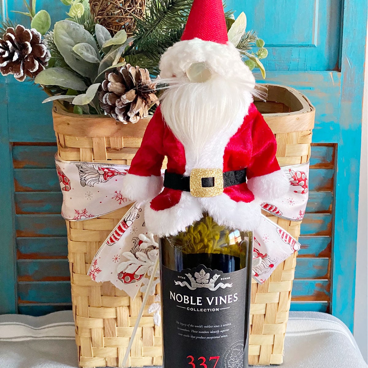 Image for How To Make A DIY Santa Gnome Wine Bottle Topper