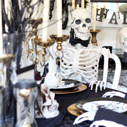 Image for A Skeleton Dinner Party: Indoor Halloween Decor Tour 2022