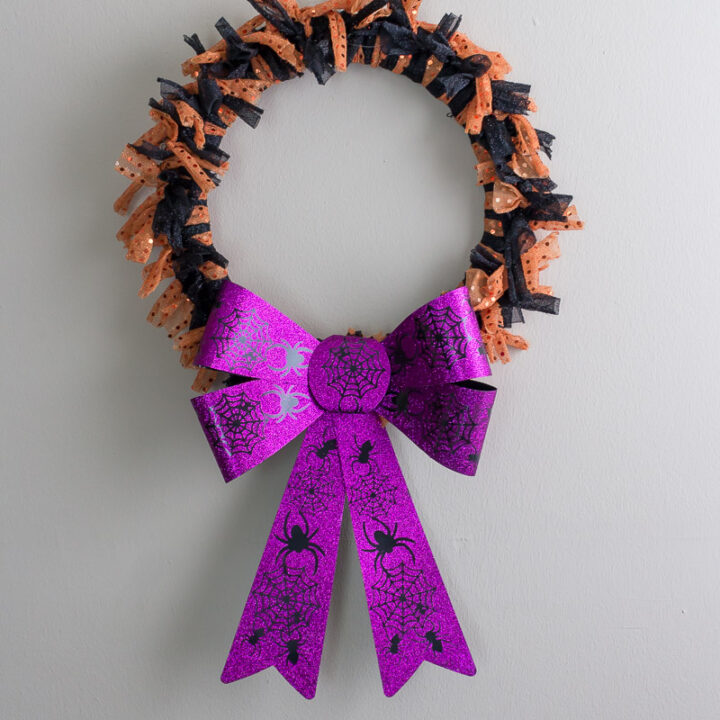 Image for Halloween Fabric Scrap Wreath