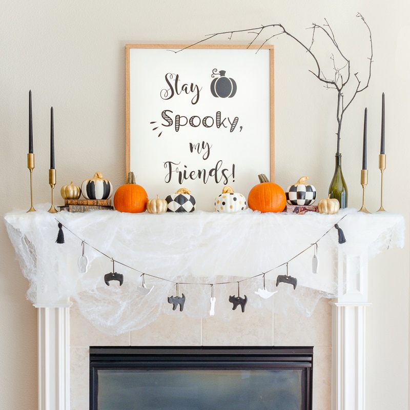 Image for Simple Halloween Mantel Decorations