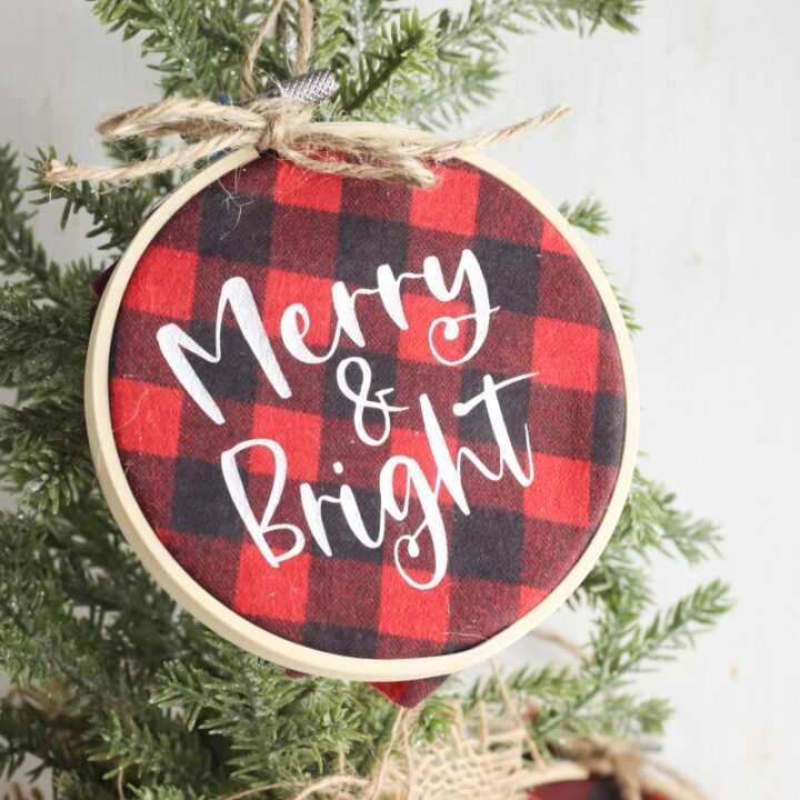 Image for Easy Buffalo Plaid Ornaments Made With Cricut