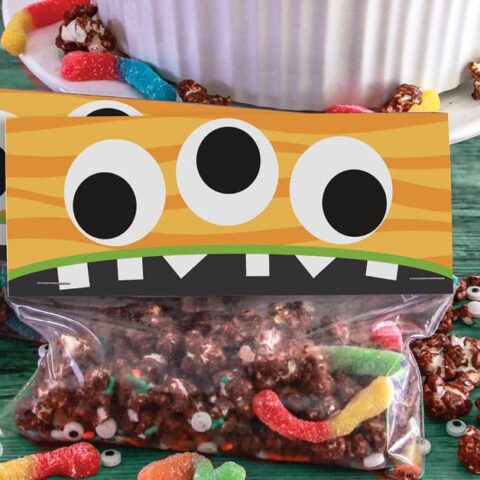 Image for Halloween Monster Munch Popcorn Mix with Free Printable Bag Toppers