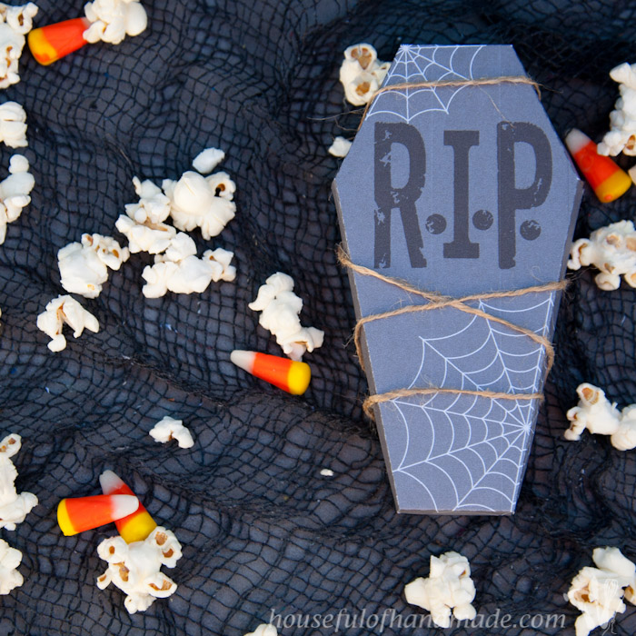 Image for Printable Coffin Halloween Treat Boxes