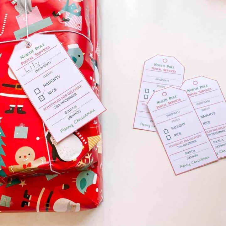 Image for Free Printable Santa Gift Tags For Christmas Gifts