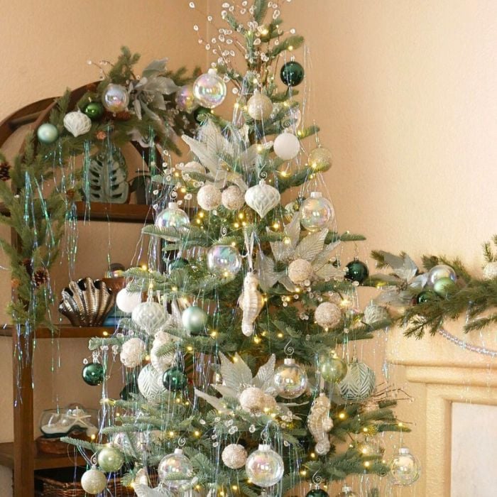 Image for How to Decorate a Sea Green Tropical Christmas Tree