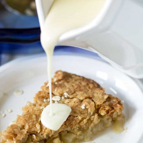 Image for Swedish Apple Oatmeal Pie with Vanilla Sauce