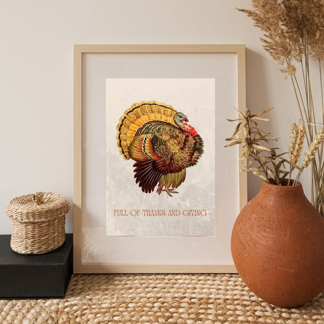 Image for Vintage Turkey Thanksgiving Printable
