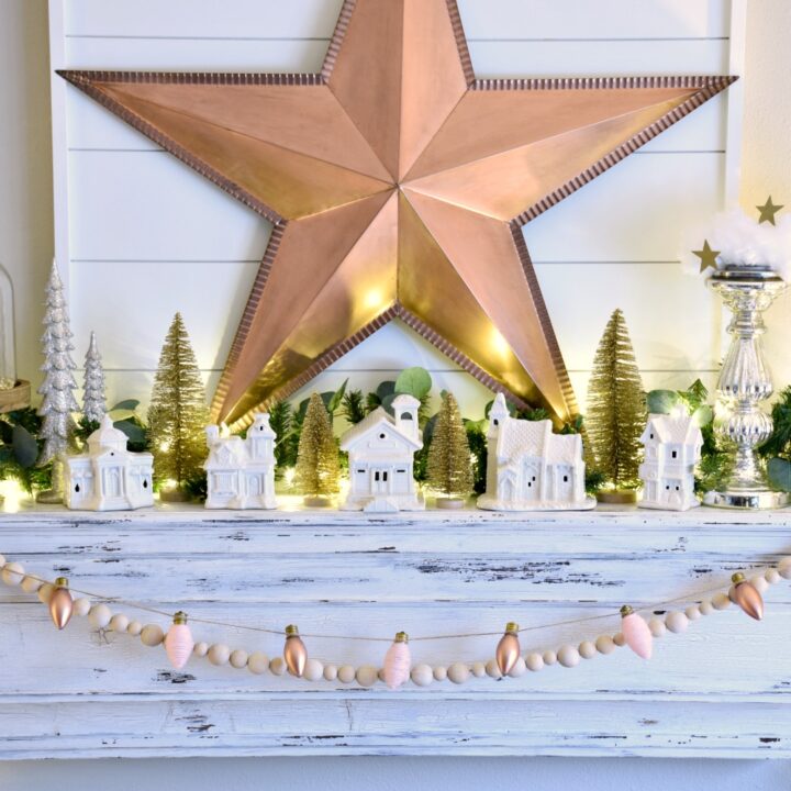 Image for White Village Christmas Mantel