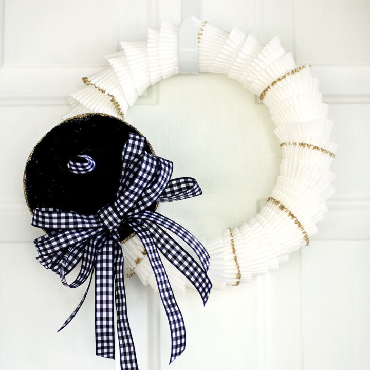 Image for Neutral Witch’s Hat Cupcake Liner Wreath