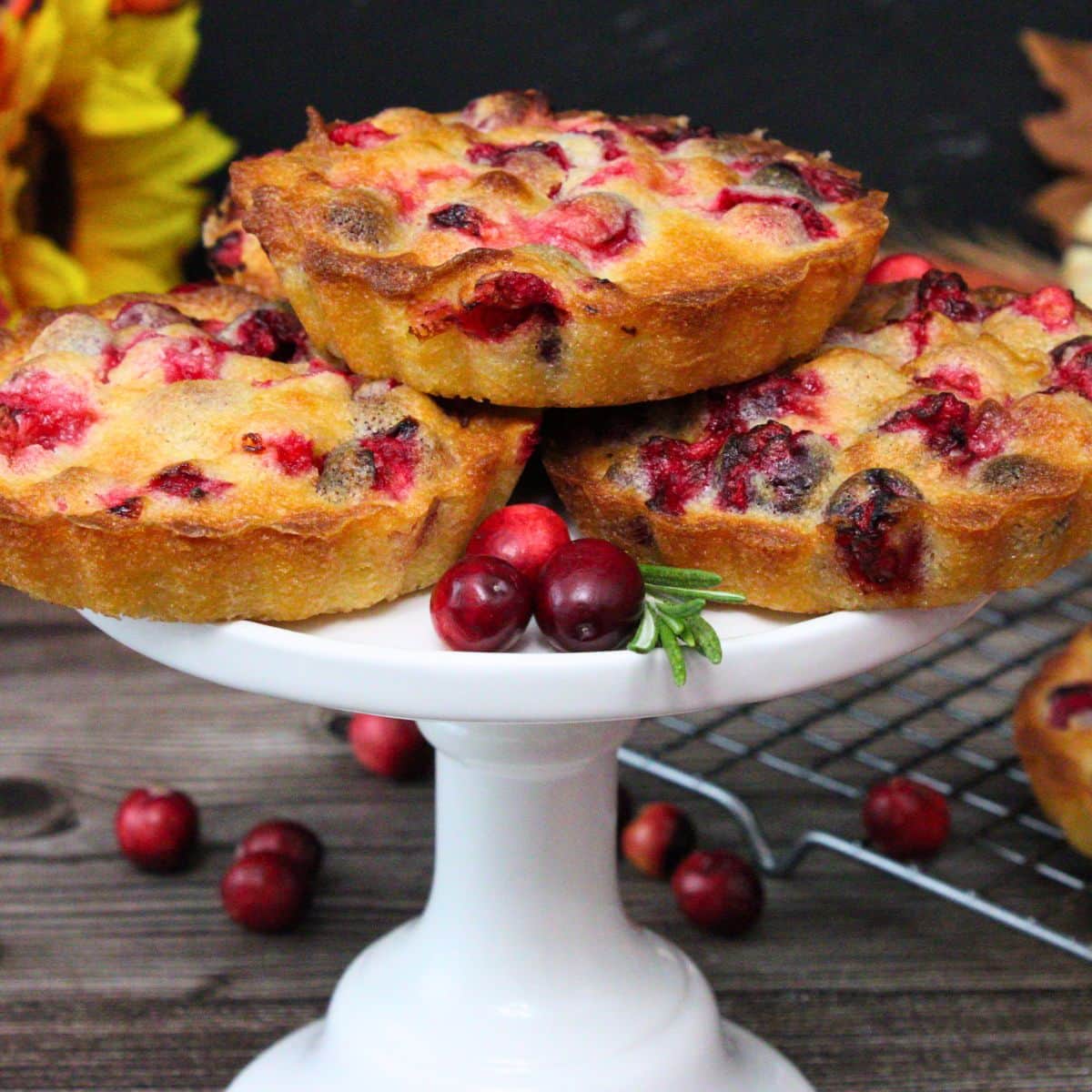 Image for Air Fryer Mini Crustless Cranberry Pie: Festive Dessert!