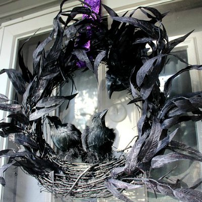 Image for DIY Scary Ravens Wreath For Halloween