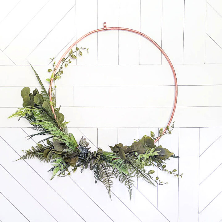 Image for How to Make a Huge Hoop Wreath out of Real Copper