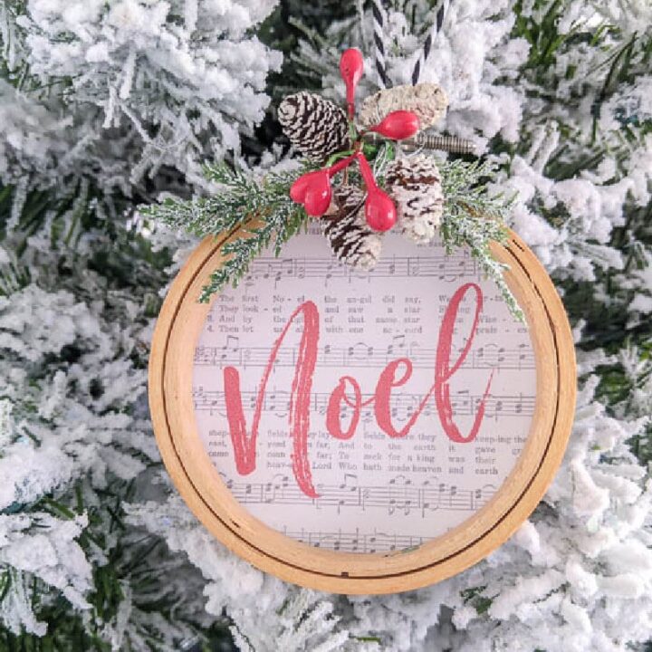 Image for DIY Embroidery Hoop Ornaments with Free Printables