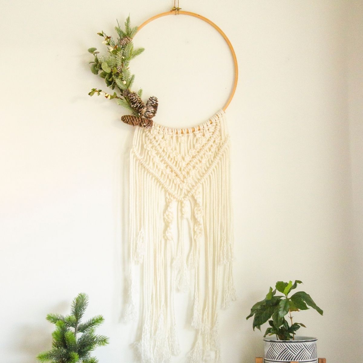 Image for DIY Macrame Wall Hanging Wreath for Christmas