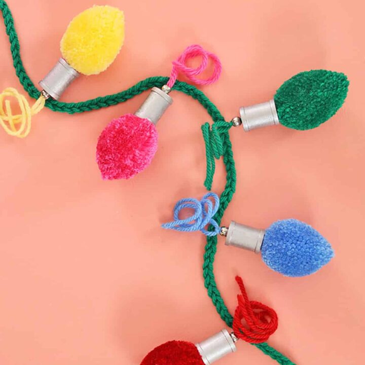 Image for DIY Pom Pom Christmas Light Garland & Gift Topper
