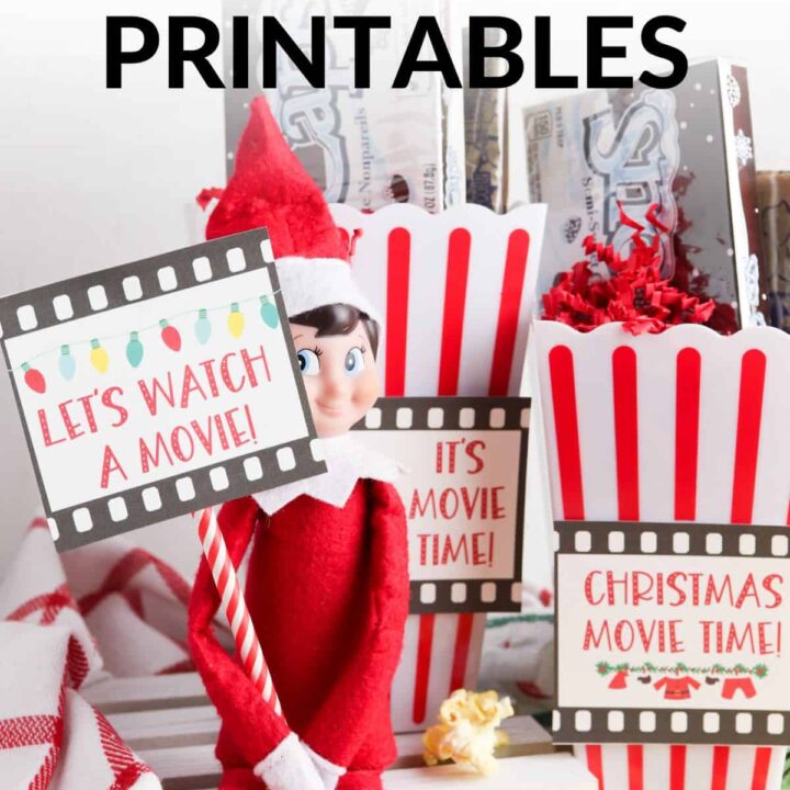 Image for Elf on the Shelf Christmas Movie Night – Free DIY Props