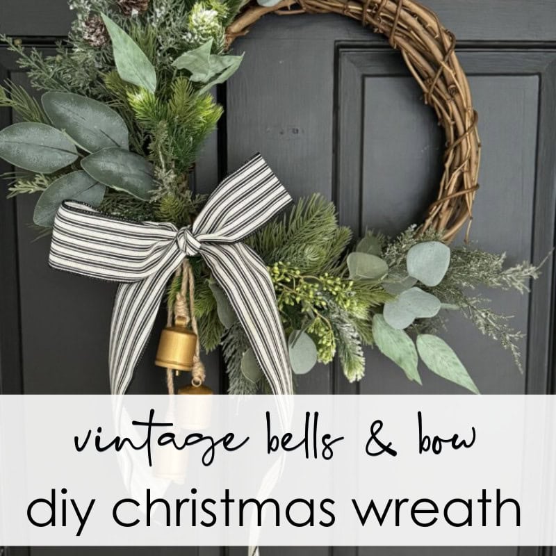 Image for Vintage Style Bells & Bow DIY Christmas Wreath (for Winter, Too!)