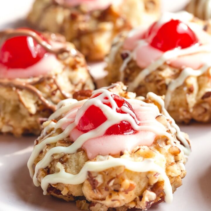 Image for Maraschino Cherry Thumbprint Cookies