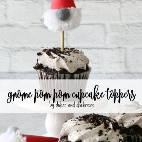 Image for Gnome Pom Pom Cupcake Toppers