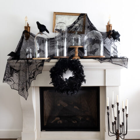 Image for Halloween Mantel Decorating with Bats and Crows