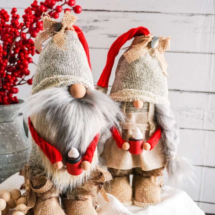 Image for These DIY Farmhouse Gnomes with Boots are CUTE!