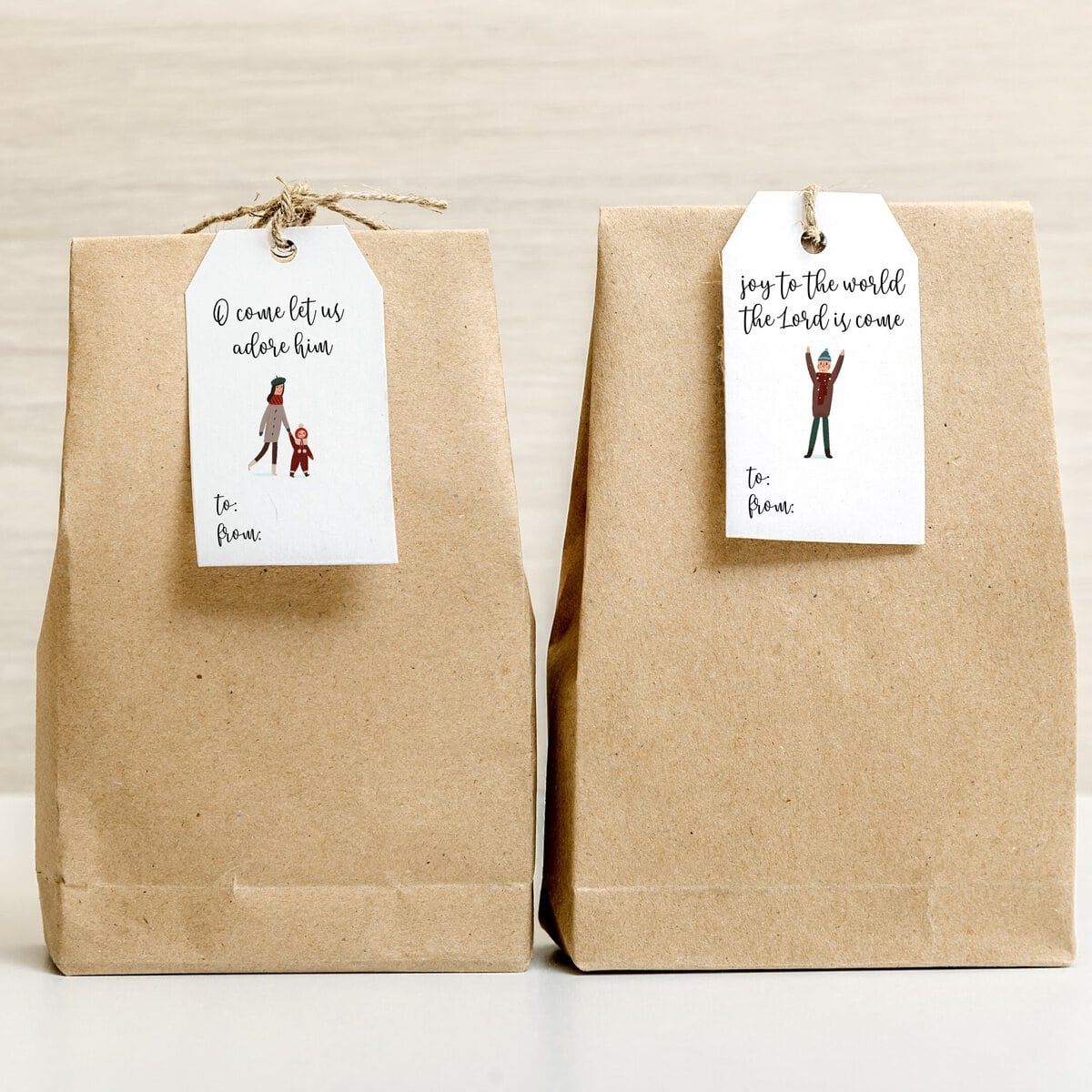 Image for Christian Christmas Carol Free Printable Gift Tags