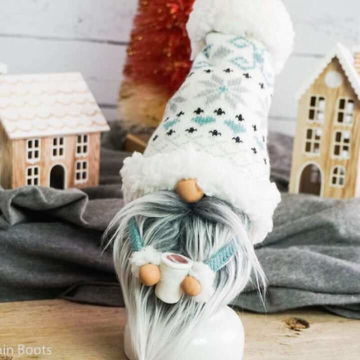 Image for How to Make a Gnome – Sock Gnome Holding a Coffee Cup
