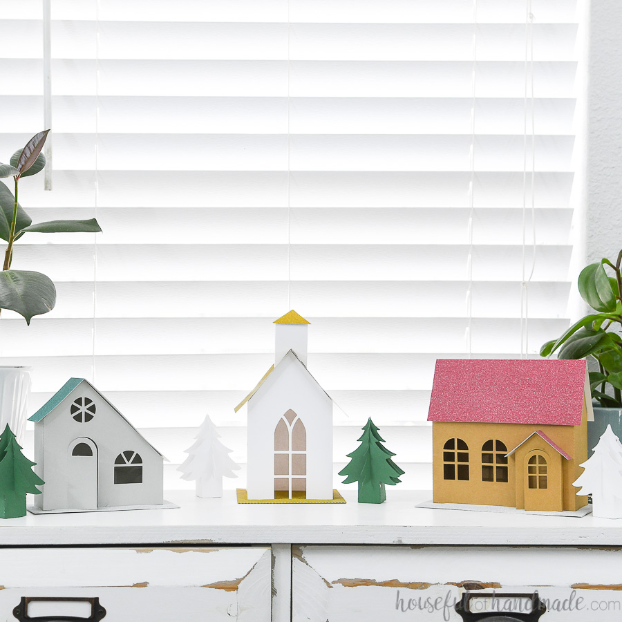 Image for Putz-Style Paper Christmas Village {7 Days of Paper Christmas}