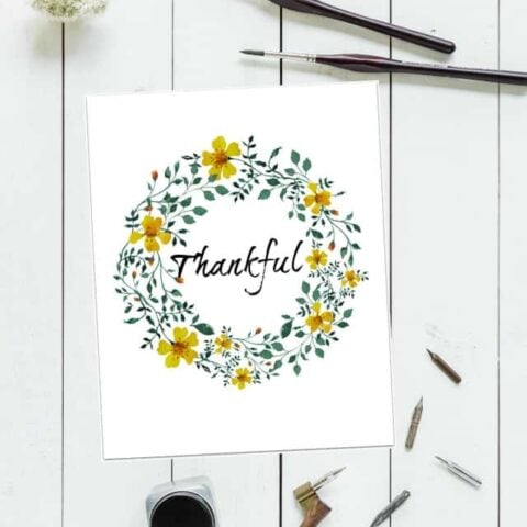 Image for Free Thankful Printable for Thanksgiving