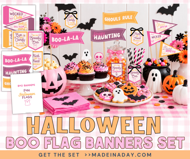 Halloween Boo Flag Banners Set