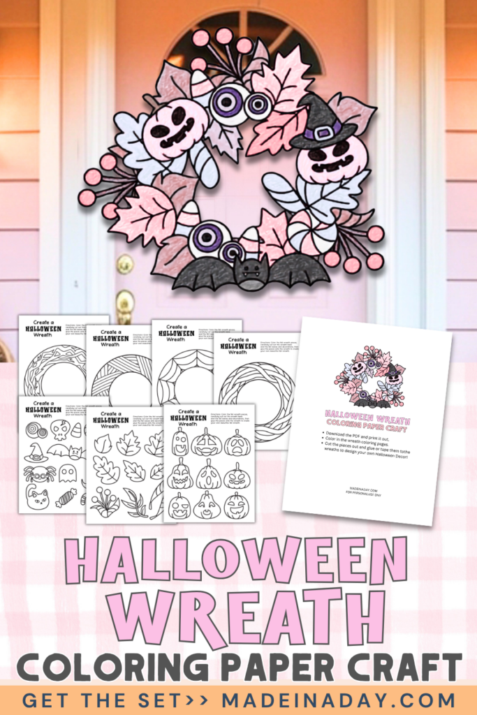 Halloween Wreath Paper Craft Set