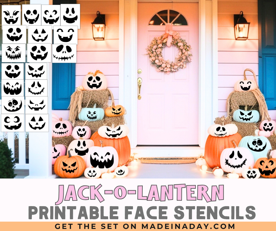 Jack O Lantern Printable Face Stencils