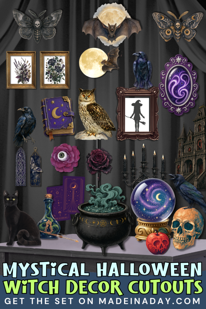 Mystical Halloween Witch Decor Cutouts Set