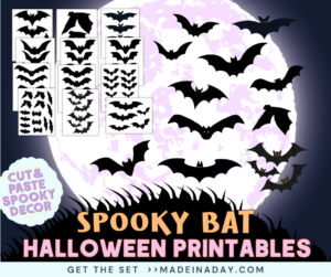Spooky Bat Halloween Decor Printables